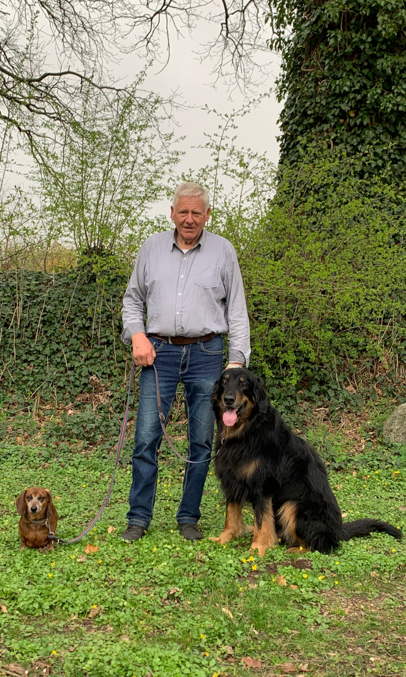 Hans-Otto mit Rubi und Paul